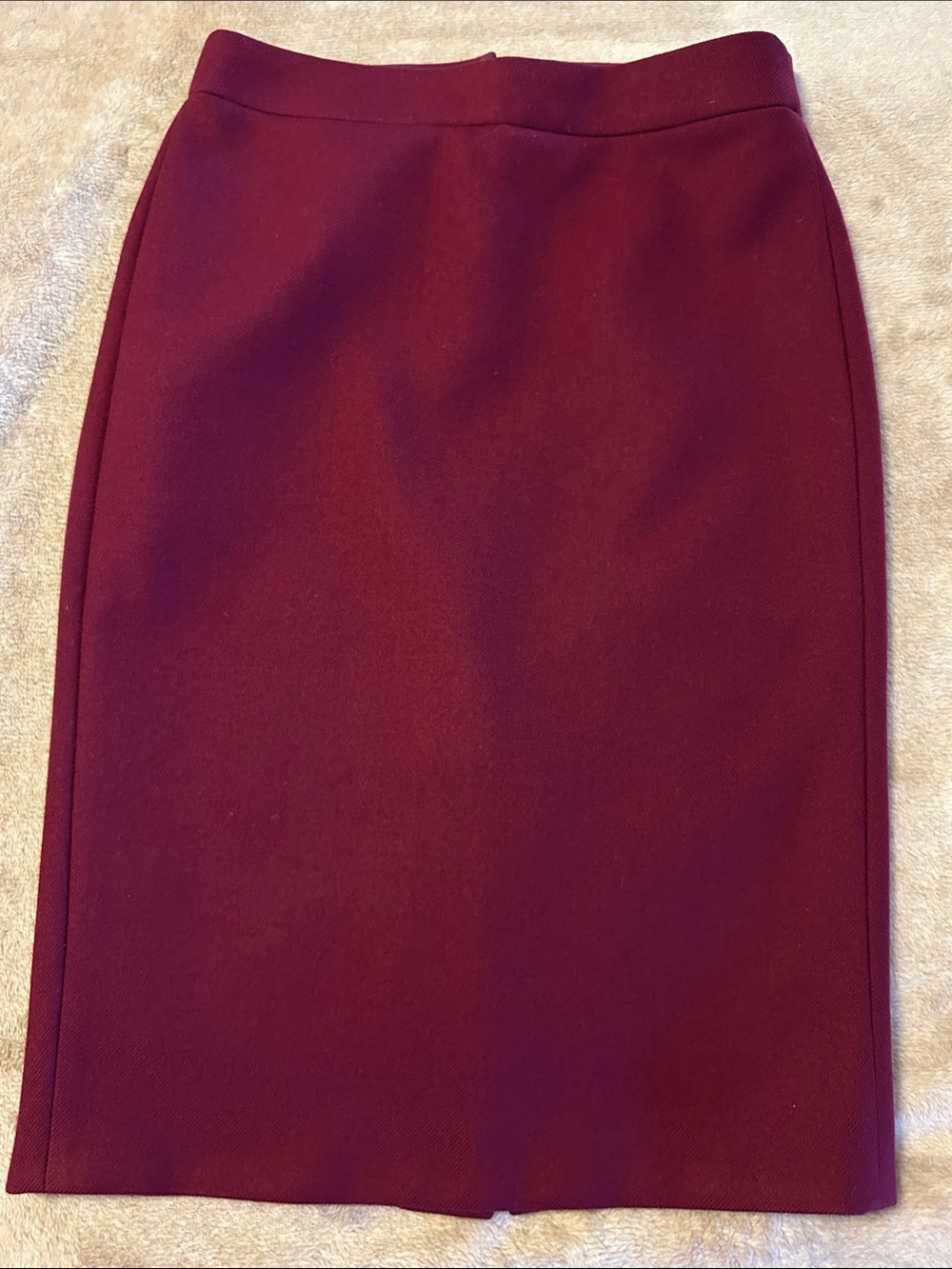 J. Crew Wool Plum Pencil Skirt #2, Lined, Size 00, Taylor Lengthened by 1.2"